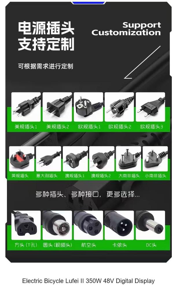 常规电动自行车 路斐款2 350W 48V 数显仪表 (黑色)