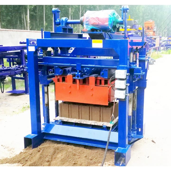 QTJ4 Semi-Automatic Block Machine - Manual concrete Brick Maker