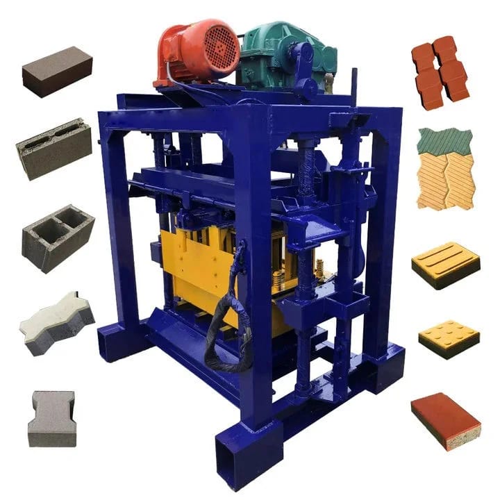 QTJ4 Semi-Automatic Block Machine - Manual concrete Brick Maker